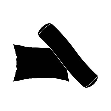 yastık simgesi vektör illüstrasyonu basit tasarım