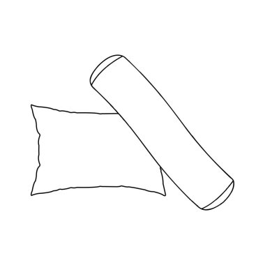 yastık simgesi vektör illüstrasyonu basit tasarım