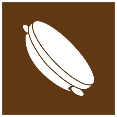 Tef simgesi geleneksel müzik aletleri vektör illüstrasyon sembolü tasarımı