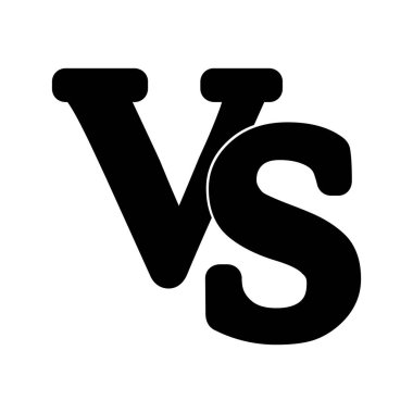 harf logosu VS, vektör çizim şablonu.
