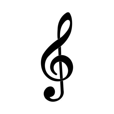 müzik notası logo vektör tasarımı çizimi