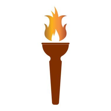 Meşale simgesi vektör illüstrasyon logo tasarımı