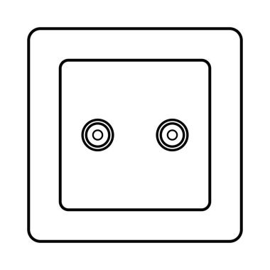 elektrik soket simgesi vektör logo tasarımı