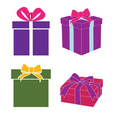 Hediye simgesi vektör tasarımı resimleme arkaplanı