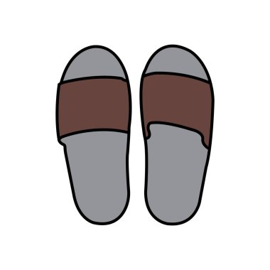 flip flops simge tasarım vektör çizim şablonu