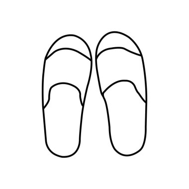 flip flops simge tasarım vektör çizim şablonu