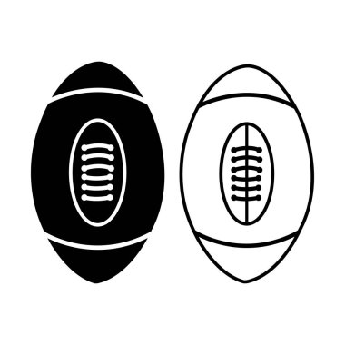 rugby topu simgesi vektör illüstrasyon tasarım şablonu
