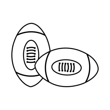 rugby topu simgesi vektör illüstrasyon tasarım şablonu