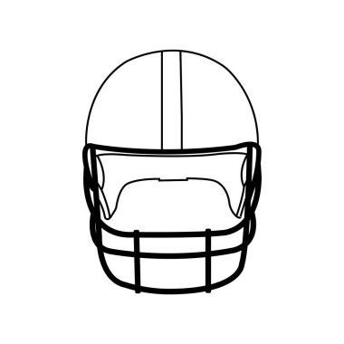 Rugby kask vektör illüstrasyon sembolü tasarımı