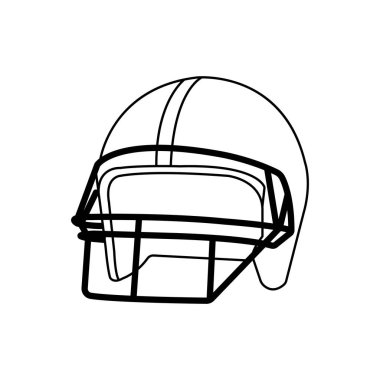 Rugby kask vektör illüstrasyon sembolü tasarımı