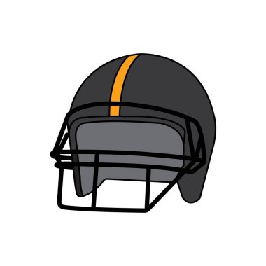 Rugby kask vektör illüstrasyon sembolü tasarımı