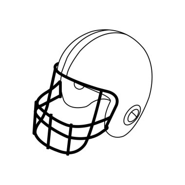 Rugby kask vektör illüstrasyon sembolü tasarımı