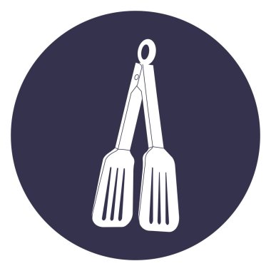 Gıda maşası simge vektör çizim şablonu