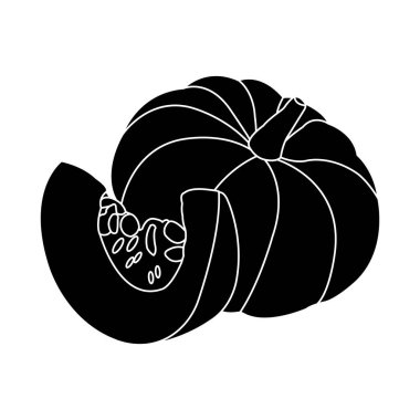 kabak meyvesi ikonu vektör çizimi tasarımı