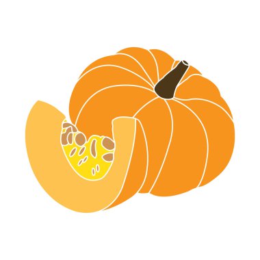 kabak meyvesi ikonu vektör çizimi tasarımı