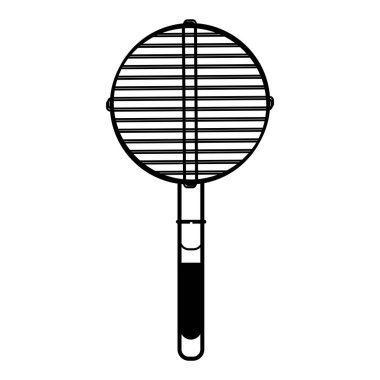 sosis, balık ızgara aracı vektör illüstrasyon tasarımı