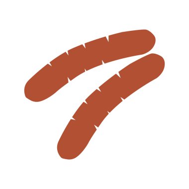 sosis simgesi vektör illüstrasyon tasarımı