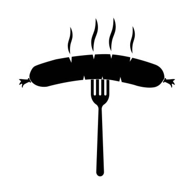 sosis simgesi vektör illüstrasyon tasarımı