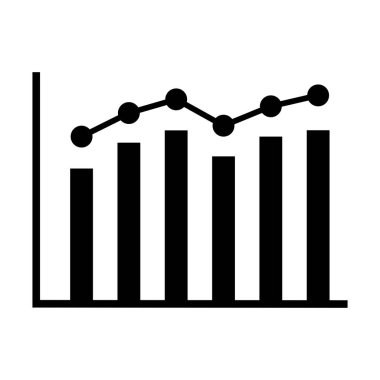İstatistik vektör simgesi, bilgi grafiği sembolü. Vektör illüstrasyonu