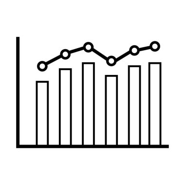 İstatistik vektör simgesi, bilgi grafiği sembolü. Vektör illüstrasyonu