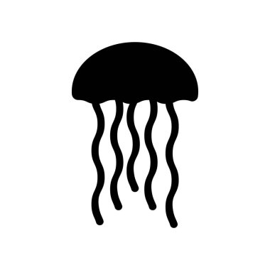 denizanası vektör simgesi basit tasarım.