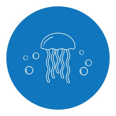 denizanası vektör simgesi basit tasarım.