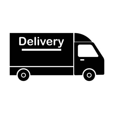 dağıtım kamyonu vektör çizim sembolü tasarımı