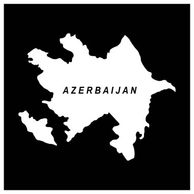 Azerbaycan harita simgesi vektör illüstrasyon sembolü tasarımı