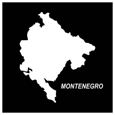 Karadağ harita vektör illüstrasyon tasarımı