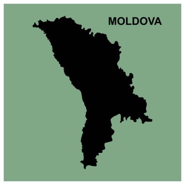 Moldova harita vektör illüstrasyonu basit tasarım