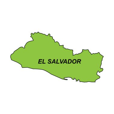 El Salvador haritası simge vektör tasarımı