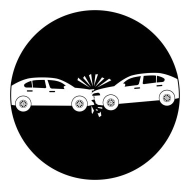 kaza otomobili ikon vektör çizimi tasarımı