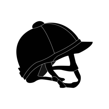 at jokeyi miğfer vektör çizimi tasarımı