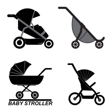bebek arabası taşıyıcı vektör illüstrasyon tasarımı
