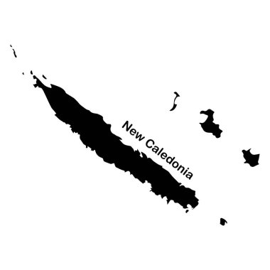 Yeni Kaledonya haritası vektör illüstrasyon sembolü dsign
