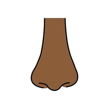 burun simgesi vektör illüstrasyonu basit tasarım