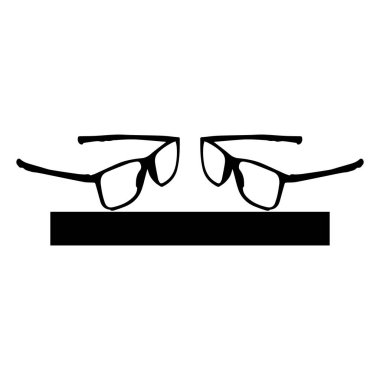 gözlük simgesi vektör illüstrasyonu basit tasarım