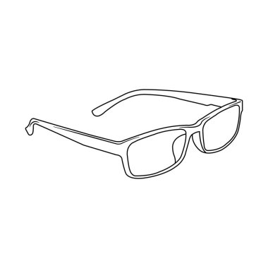 gözlük simgesi vektör illüstrasyonu basit tasarım