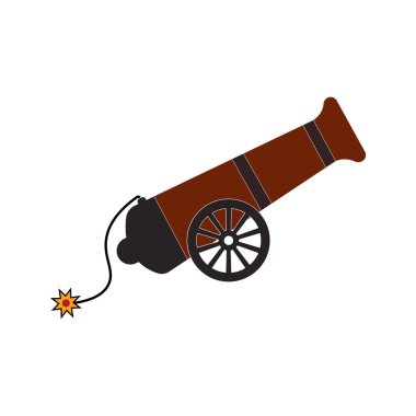 Eski top simgesi vektör çizim sembolü tasarımı