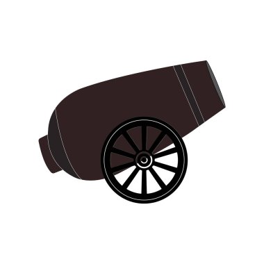 Eski top simgesi vektör çizim sembolü tasarımı
