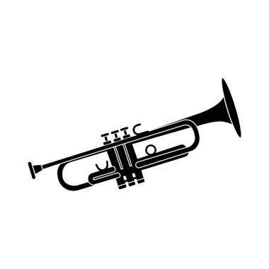 Trompet simgesi vektör illüstrasyonu basit tasarım