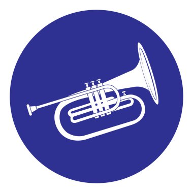 Trompet simgesi vektör illüstrasyonu basit tasarım