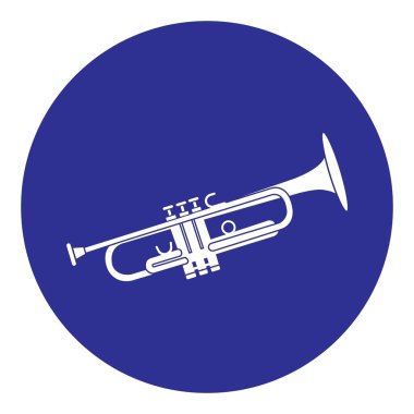 Trompet simgesi vektör illüstrasyonu basit tasarım