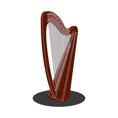 harp simgesi vektör illüstrasyon tasarımı