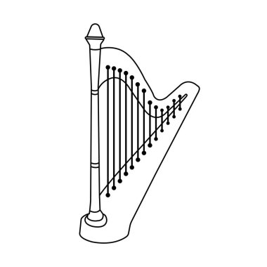 harp simgesi vektör illüstrasyon tasarımı