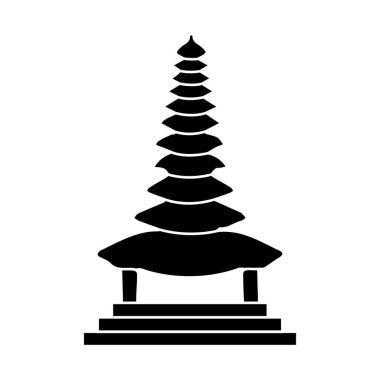 Tapınak simgesi illüstrasyon temel tasarımı