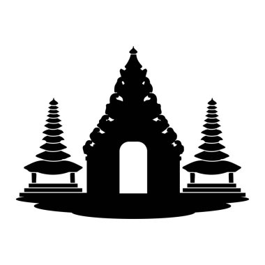 Tapınak simgesi illüstrasyon temel tasarımı