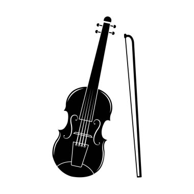 Violin vector icon illustration logo template.