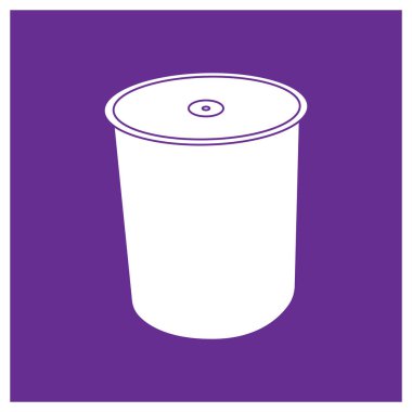 Plastik kavanoz simgesi vektör illüstrasyonu basit tasarım