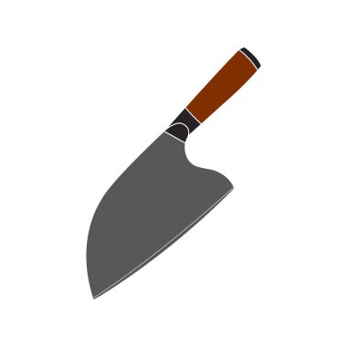 Sağlam kasap bıçağı vektör çizimi. Basit tasarım.